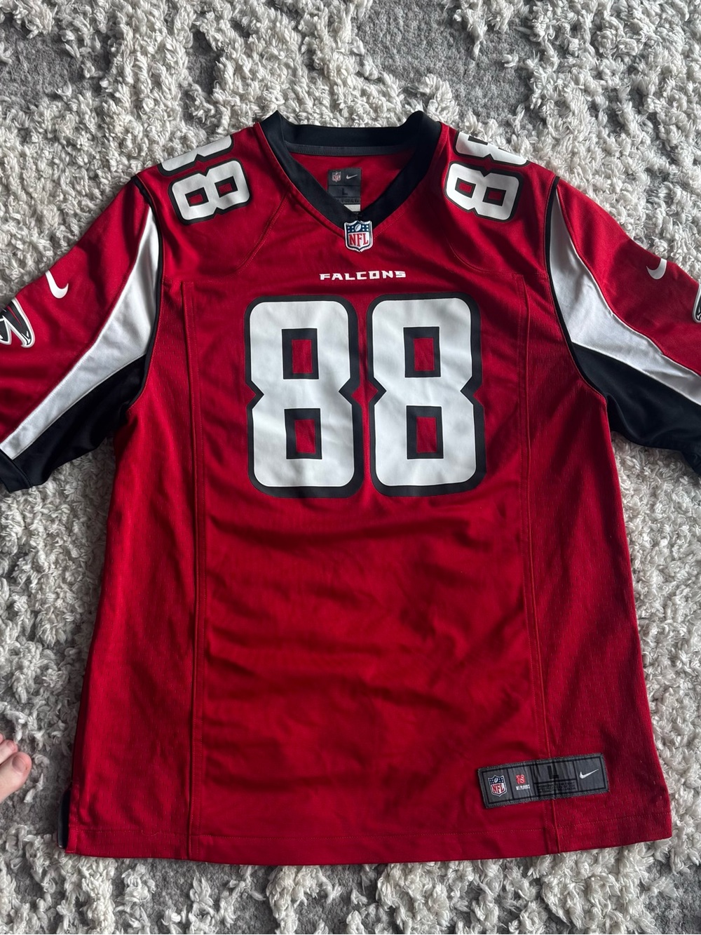 Nike Men’s Atlanta Falcons #88 Red and White Football Jersey